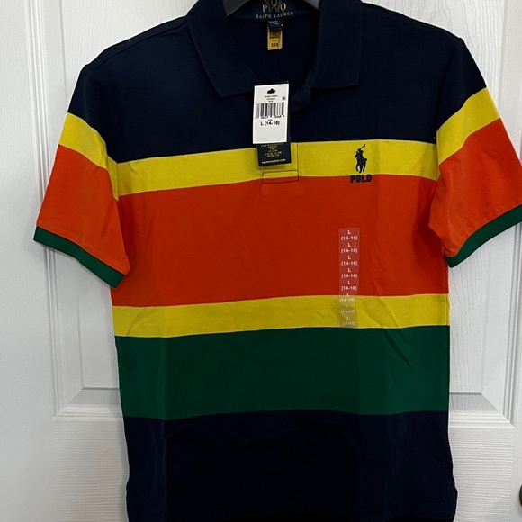 NWT Polo by Ralph Lauren Boys Bold Striped Polo - Picture 1 of 1